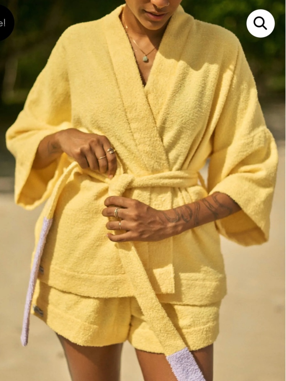 Willow & Oak Soft Terry Wrap Robe and Shorts Set